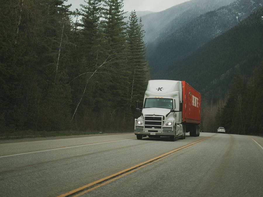 Western Provincial Movers truck on the Trans-Canada near Rogers Pass on a Calgary to BC interprovincial move
